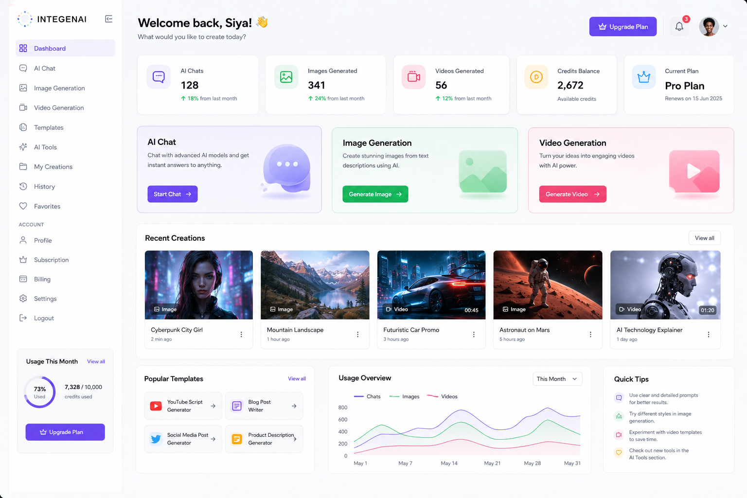 IntegenAI – All-in-One AI Platform